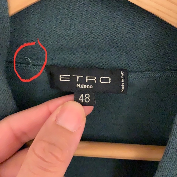 ETRO Milano Teal Green High Neck Long Sleeve Sweater - Picture 6 of 14